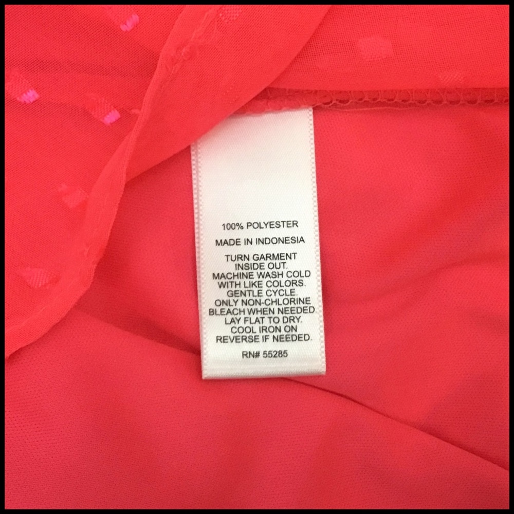 Express Fit and Flare Bright Coral Dress - Picture 7 of 9